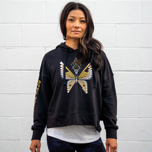 Butterfly Transformation Eco-Crop Hoodie