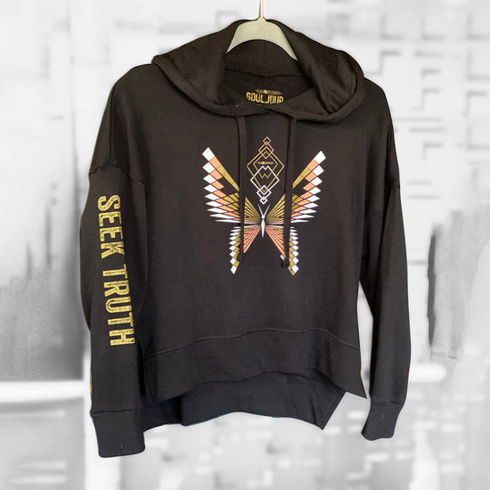 Butterfly Transformation Eco-Crop Hoodie